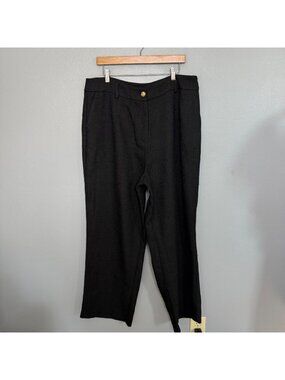 CITY CHIC black textured trousers size 16